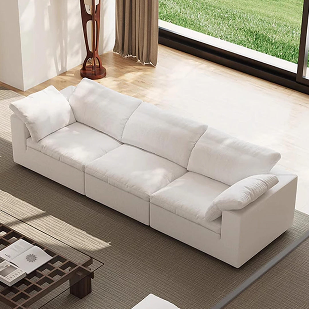 Farid Two Seater, Three Seater Sofa, Modular Sofa, White Linen-Weilai Concept