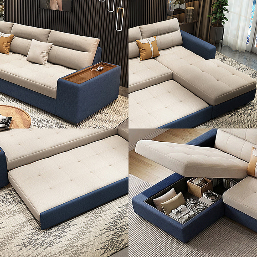 Stylish Sectional Design With Chaise Lounge & Practical Storage