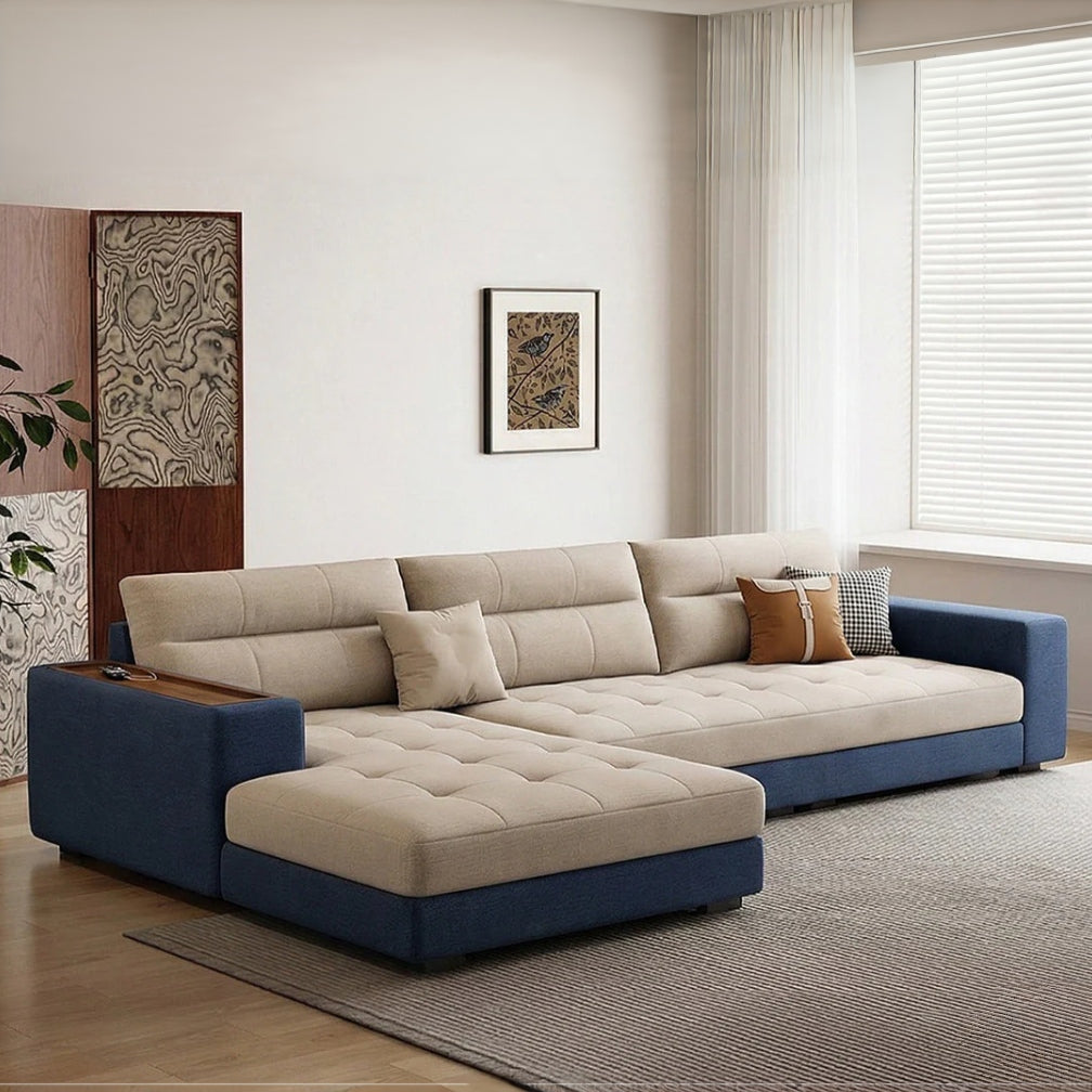 Stylish Sectional Design With Chaise Lounge & Practical Storage