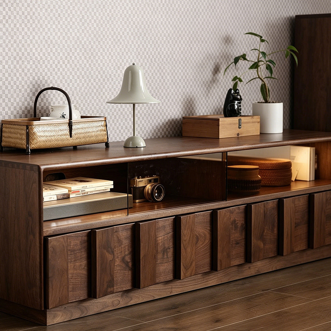 Timothy Walnut Wood Media Console