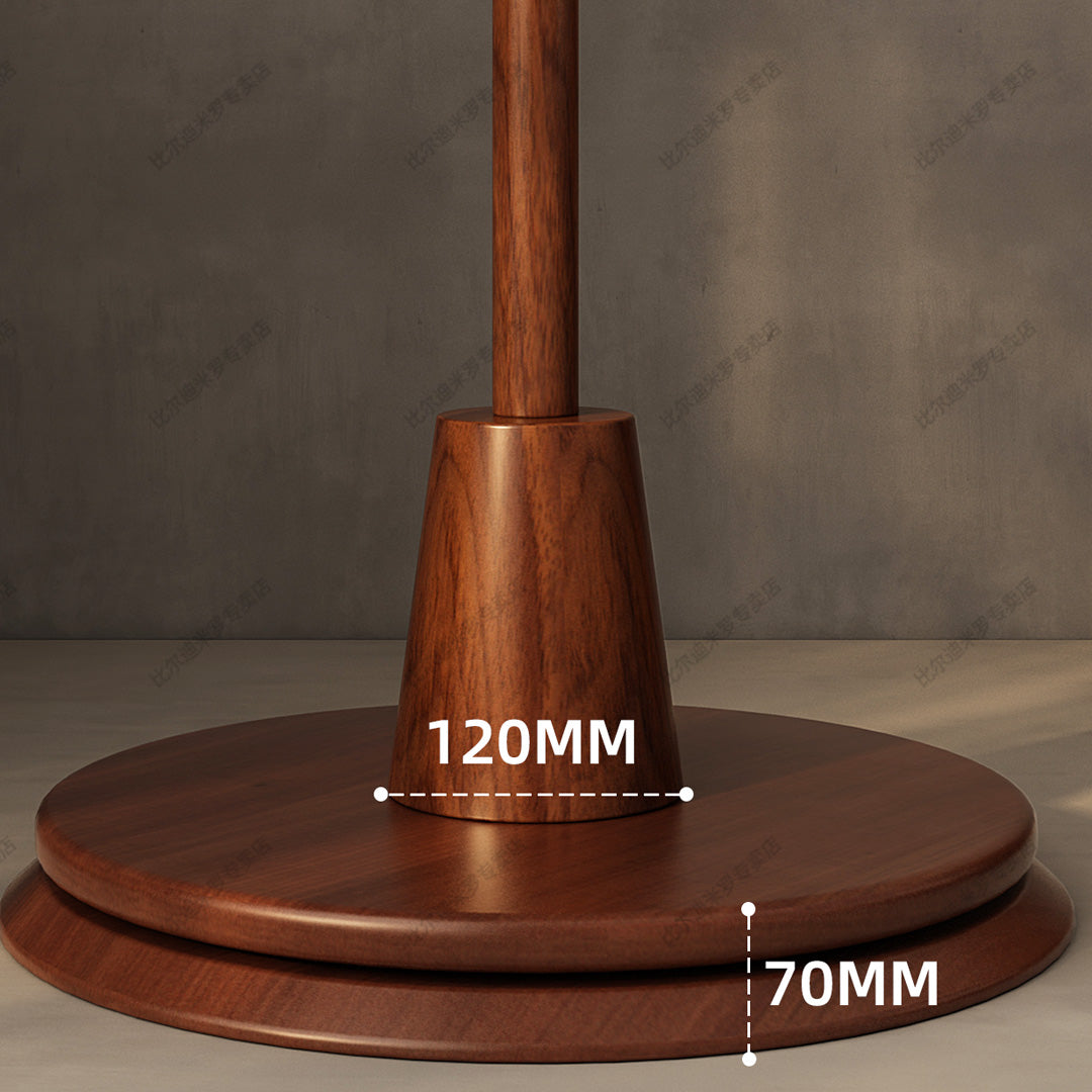 Sigurd Walnut Finish Standing Mirror With Coat Rack