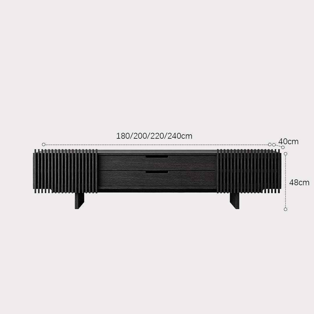 Lorne Black Slat-detail TV Console