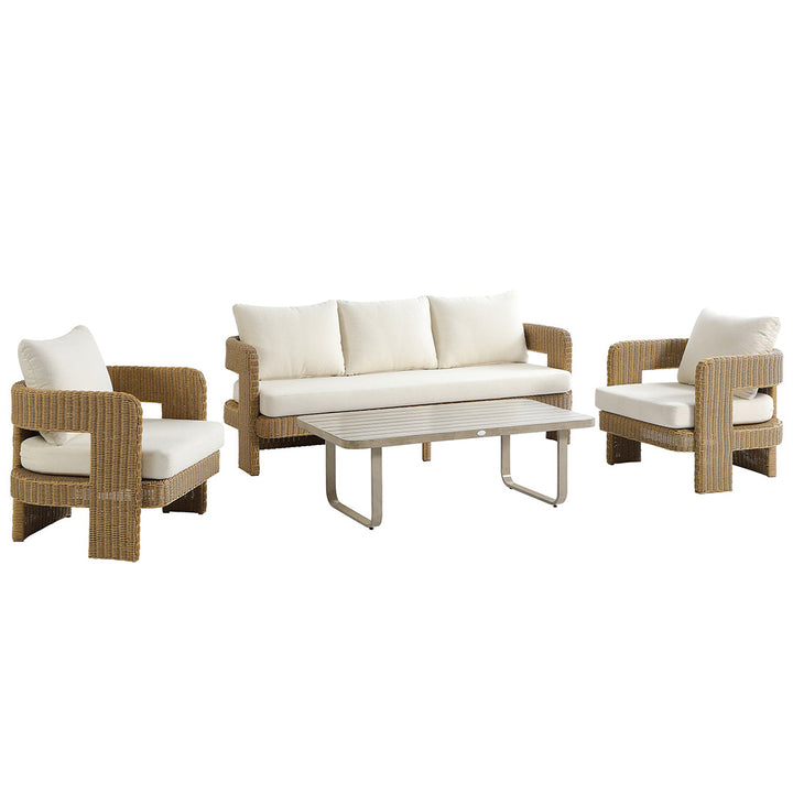 Bayshore Natural Rattan Outdoor Seating Set