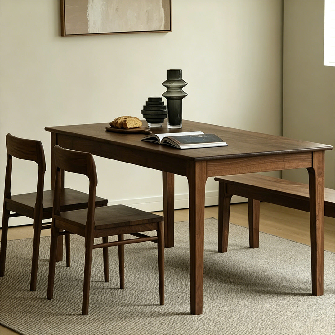 Victor Walnut Solid Wood Dining Table