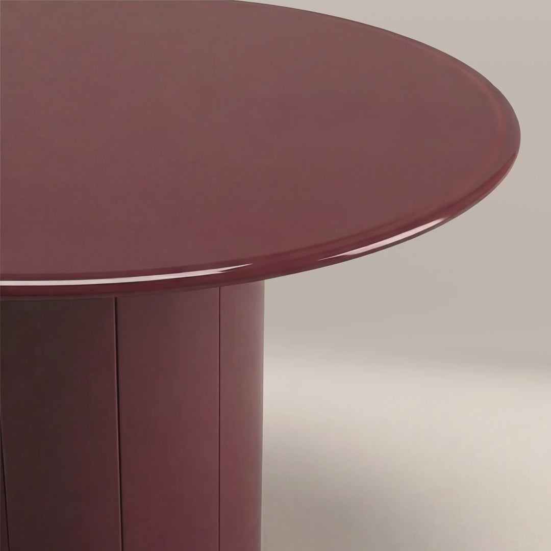 Laurel Gloss Burgundy Round Dining Table