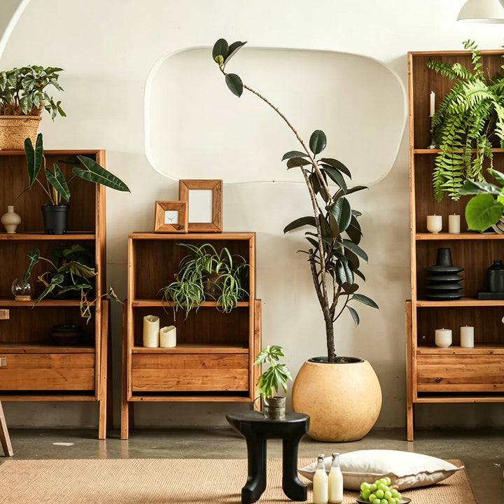 Henry Natural Wood Freestanding Shelf Unit