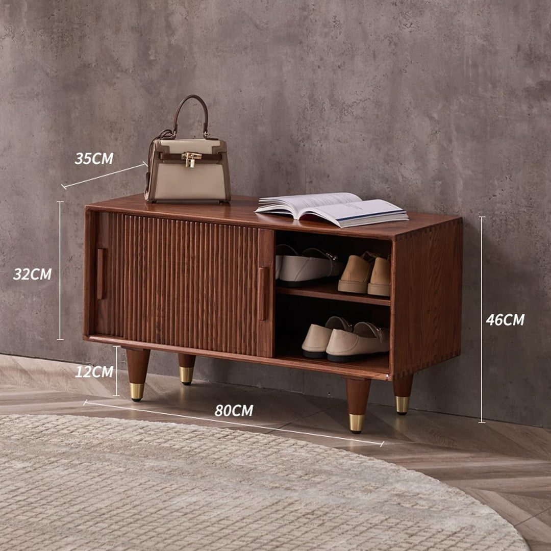 Fulbourn North White Wax Wood Shoe Cabinet
