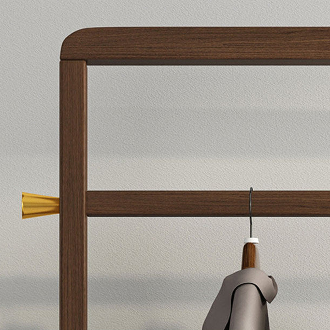 Odette Dark Wood Freestanding Garment Rack