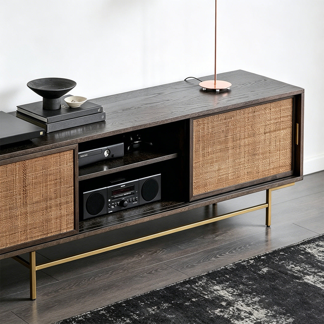 Dylan Natural Woven Rattan Media Console