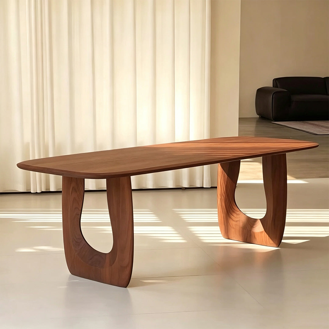 Keaton Walnut Wood Dining Table