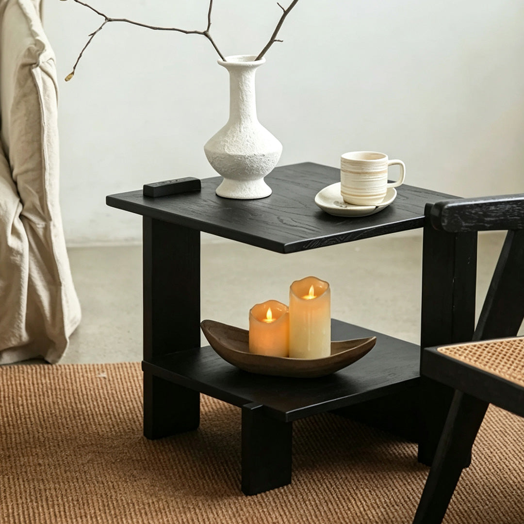 Holden Black Wood Accent Side Table