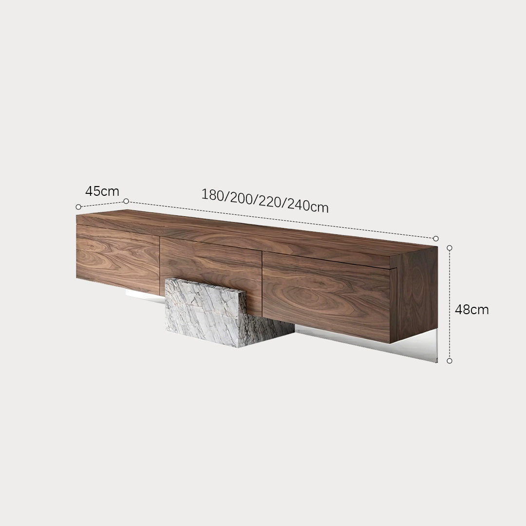 Harvey Walnut Wall-mounted TV Unit