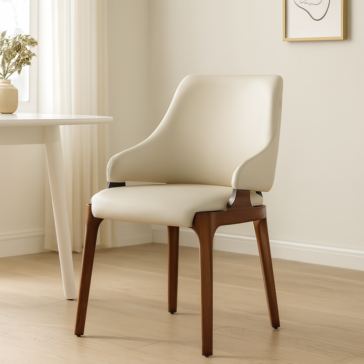 Simple Design Nordic Dining Chair Dining Room Furniture Ash Solid Wood Padded Seat Restaurant Dining Chairs for Commercial lifestyle scene image
