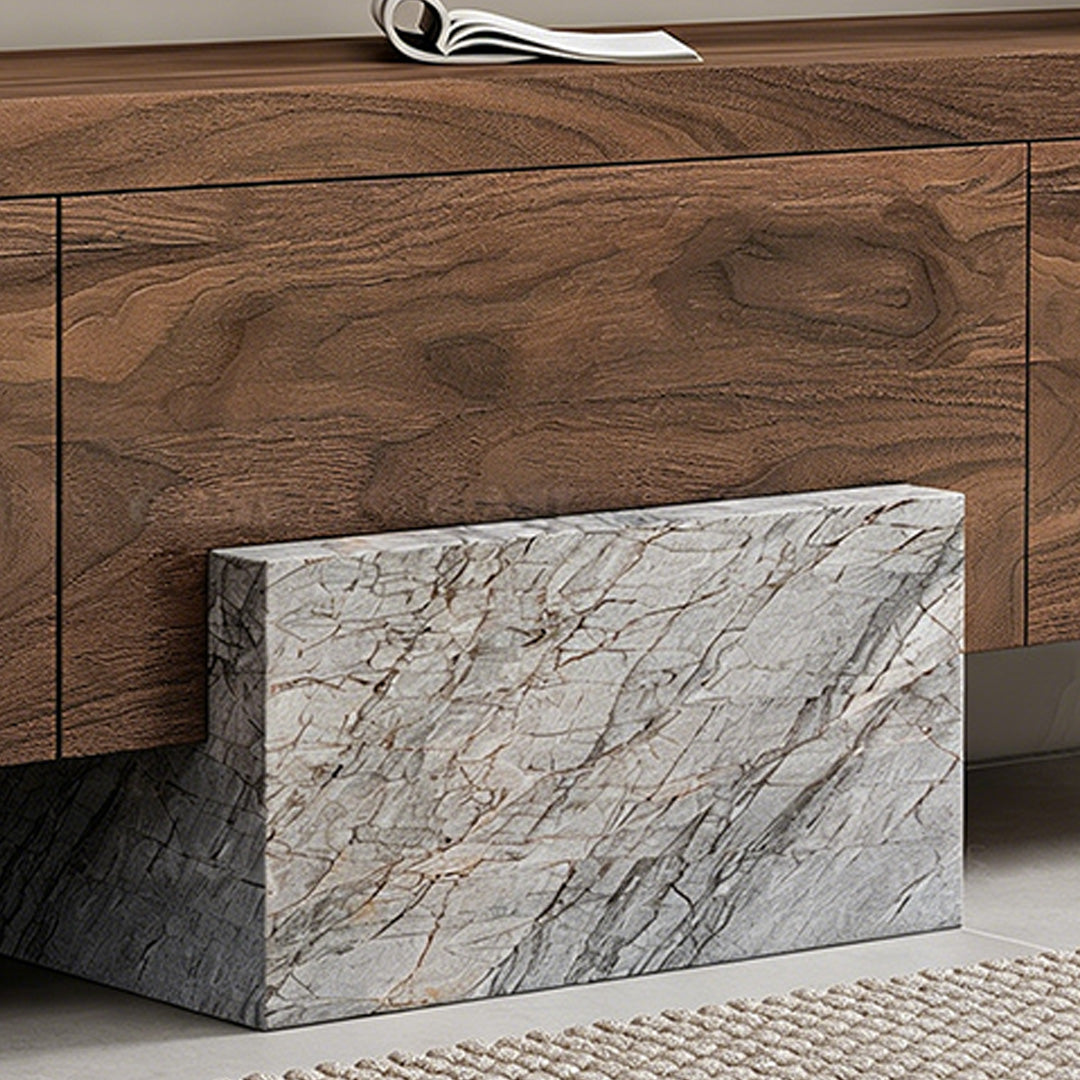 Harvey Walnut Wall-mounted TV Unit