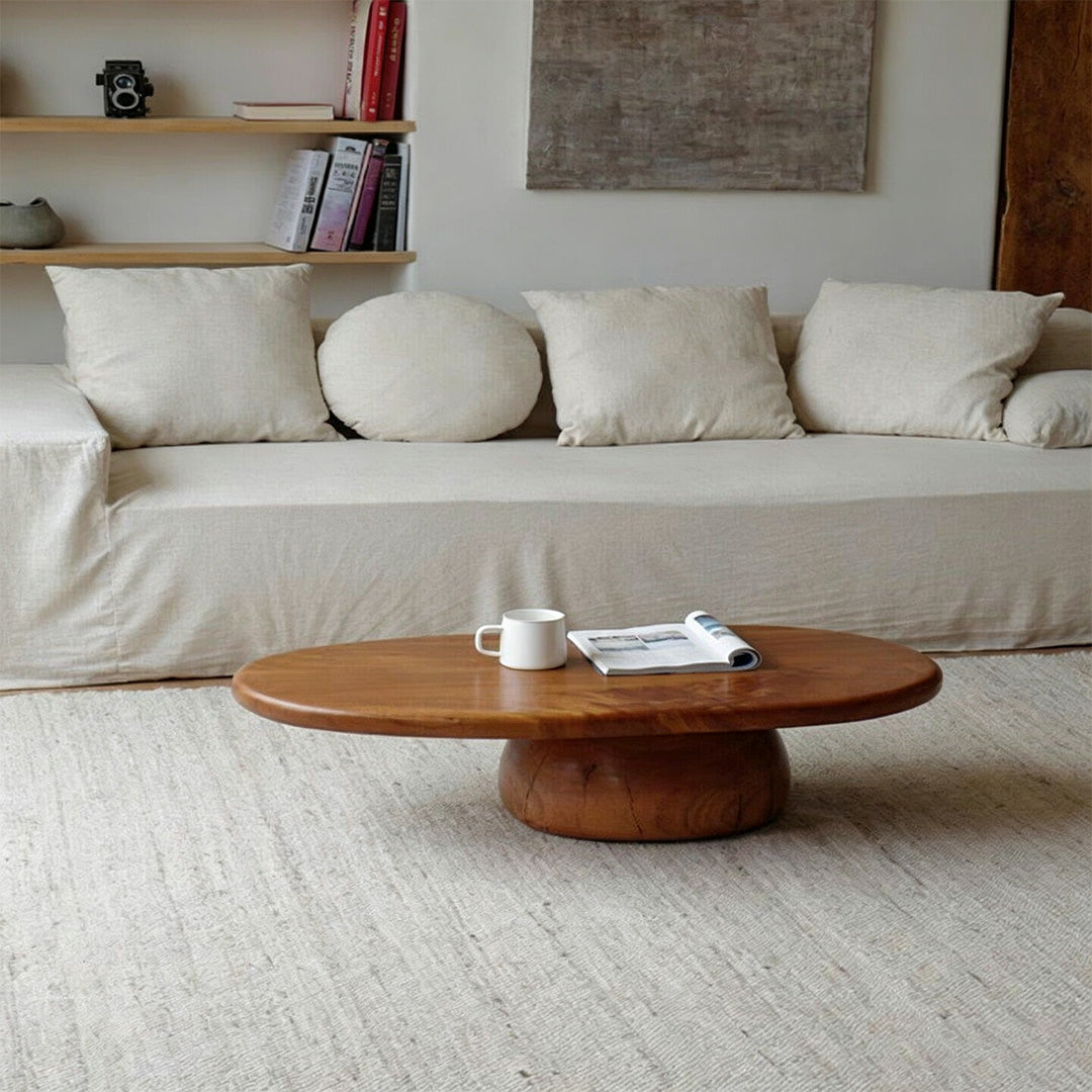 Jace Natural Wood Sculptural Coffee Table