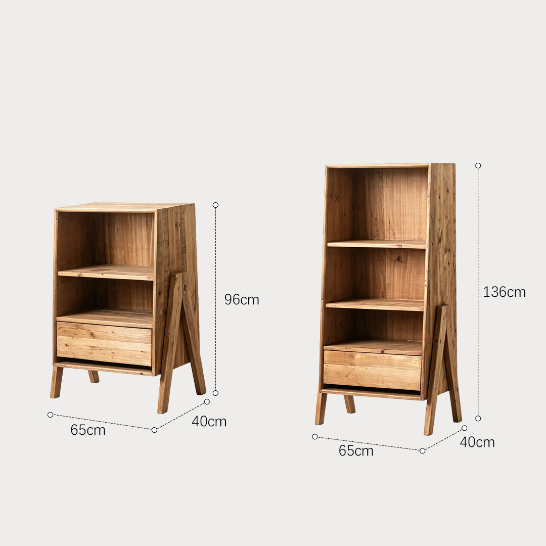 Henry Natural Wood Freestanding Shelf Unit