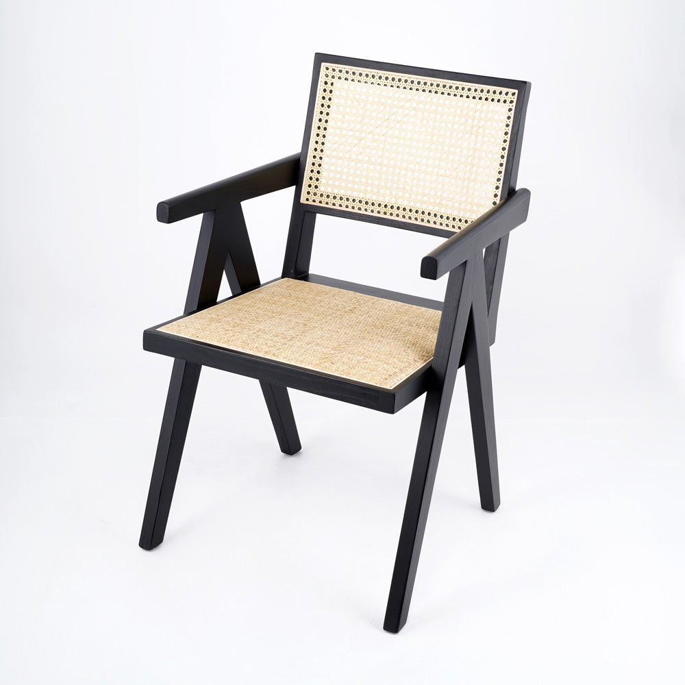 Durable Restaurant Chair Ash Wood Rattan Dinning Chairs Restaurant