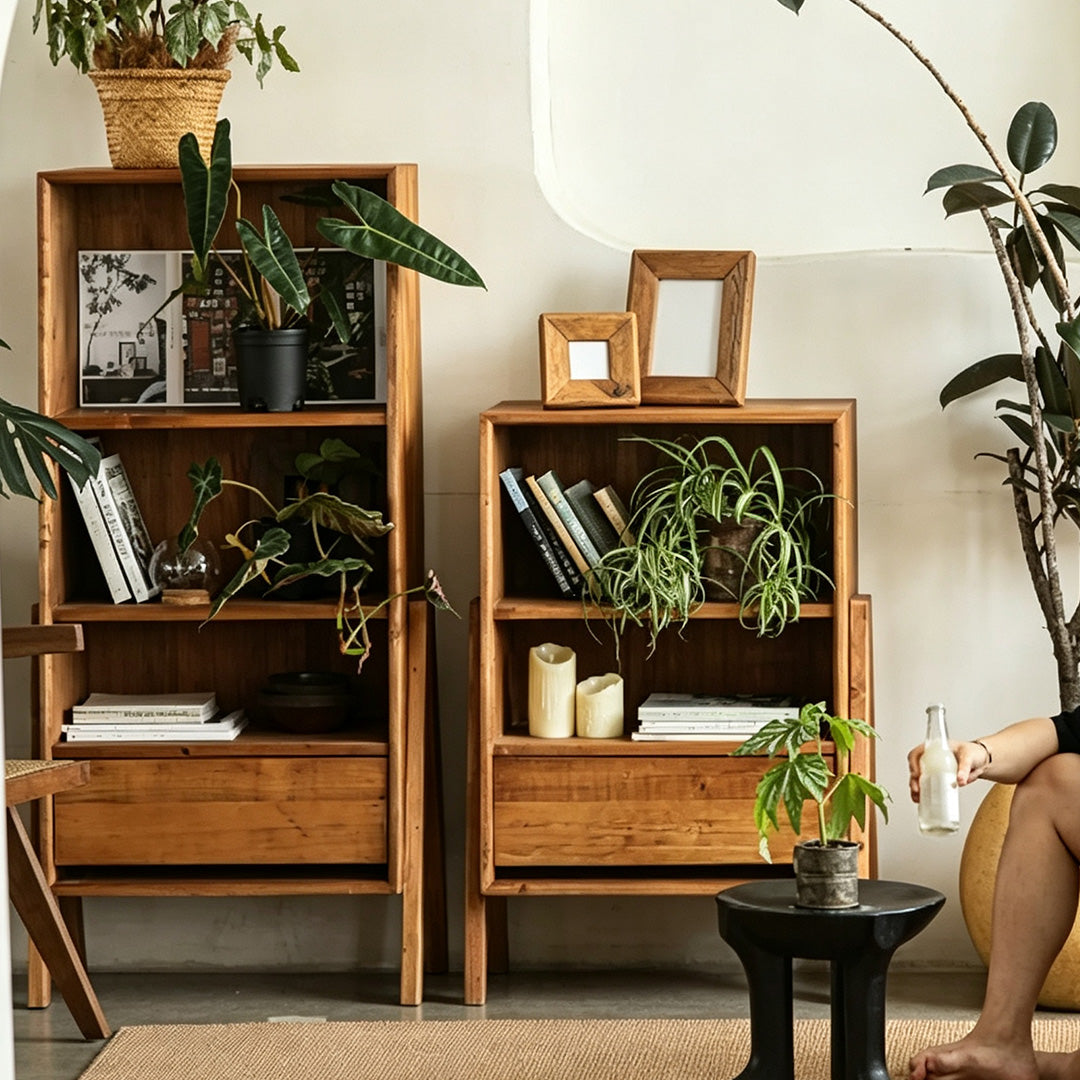 Henry Natural Wood Freestanding Shelf Unit