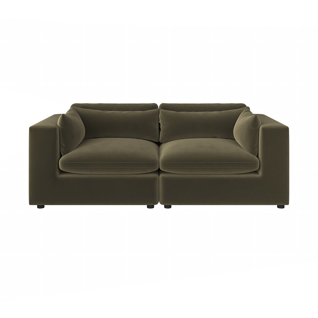 Makhmudov Loveseat Sofa, Two Seater Sofa, Velvet-Weilai Concept
