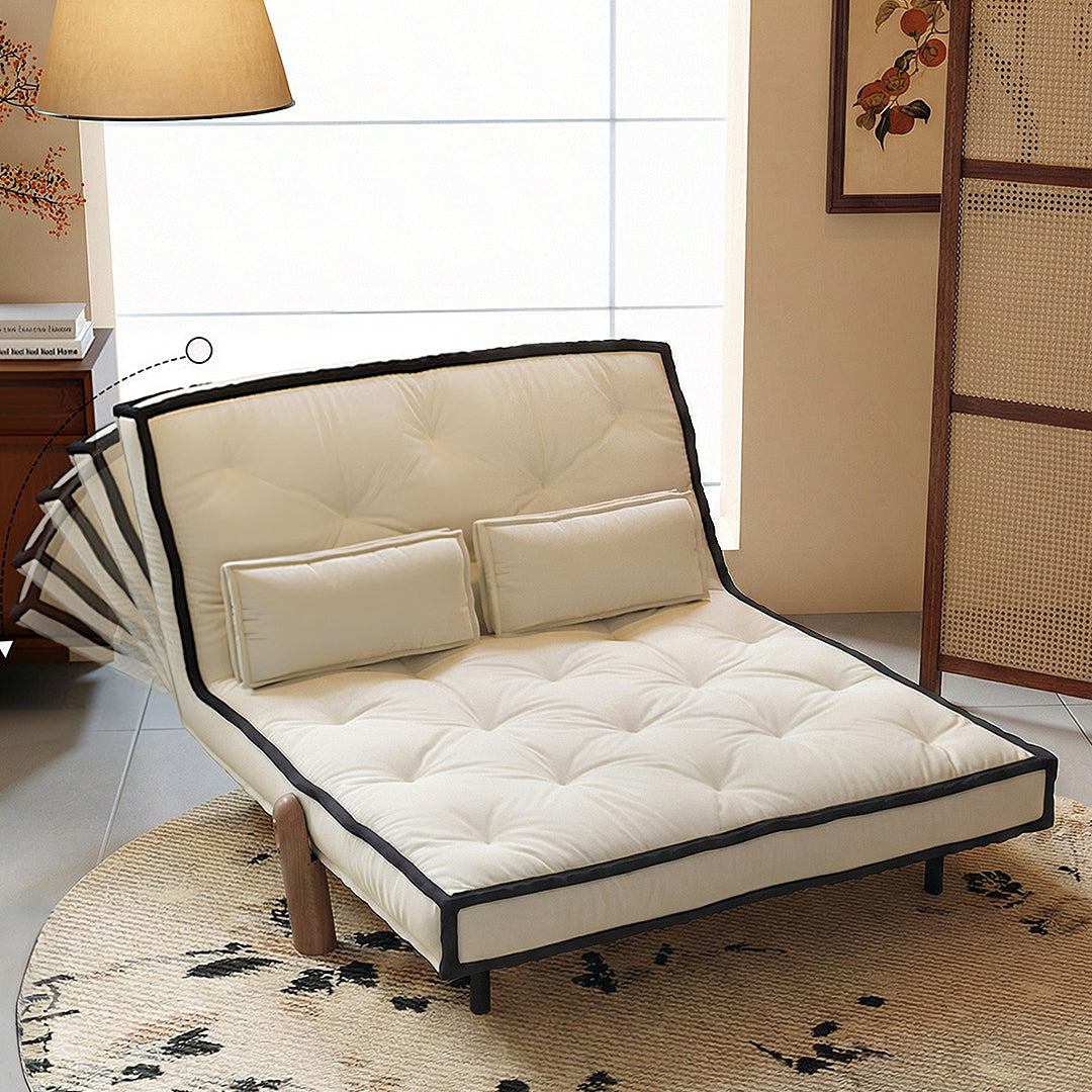 Detail view of Lumina Single Sofa Bed, Velvet with clic clac sofa bed
