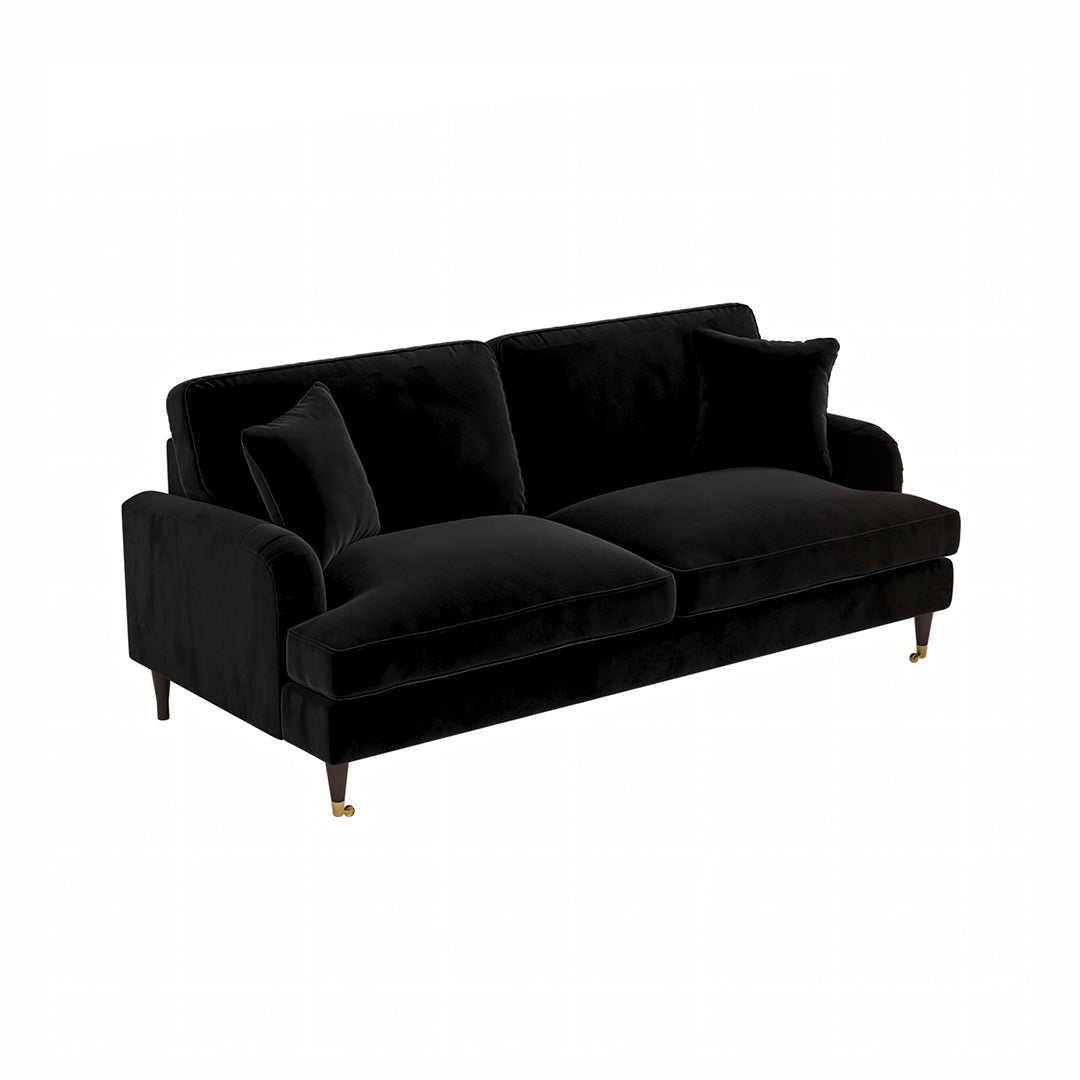Ismail Two Seater Sofa, Loveseat, Velvet-Weilai Concept