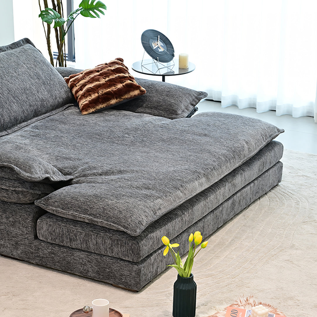 Dela Cruz Single Seater Sofa, Two Seater Sofa, Sofa Bed Chenille in a lifestyle setting with chair bed single sofa bed