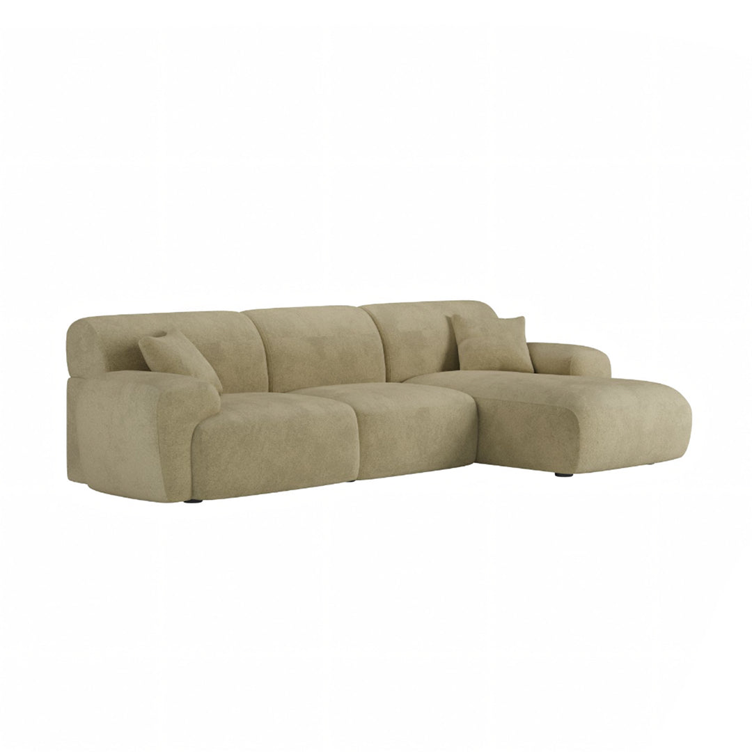Khatri Three Seater Corner Sofa, Chenille with comfortable corner sofa bed