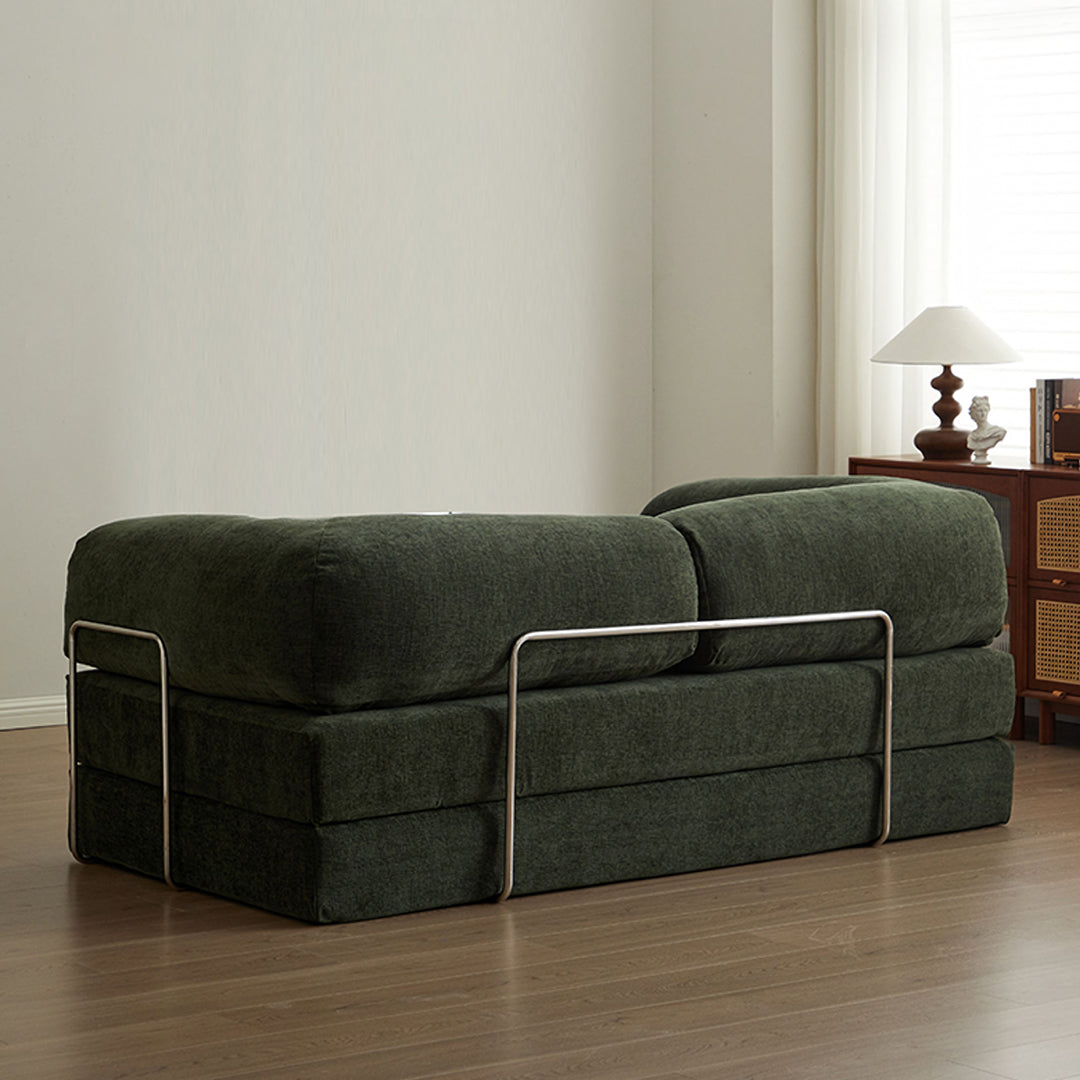 Yamada Foldable Lazy Sofa Bed, Corduroy with corner sofa bed beige