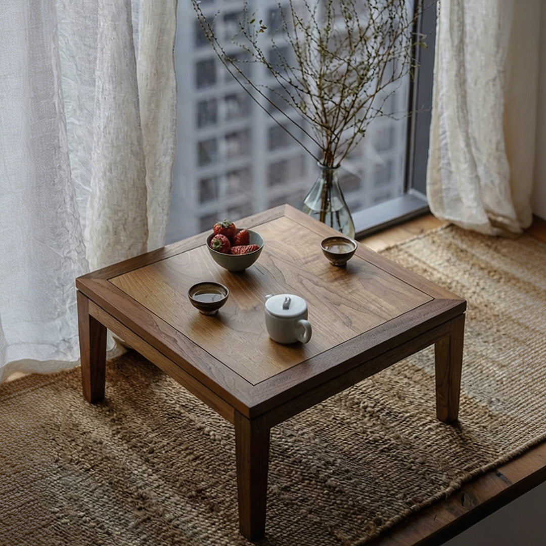 Cedrick Natural Wood Square Coffee Table