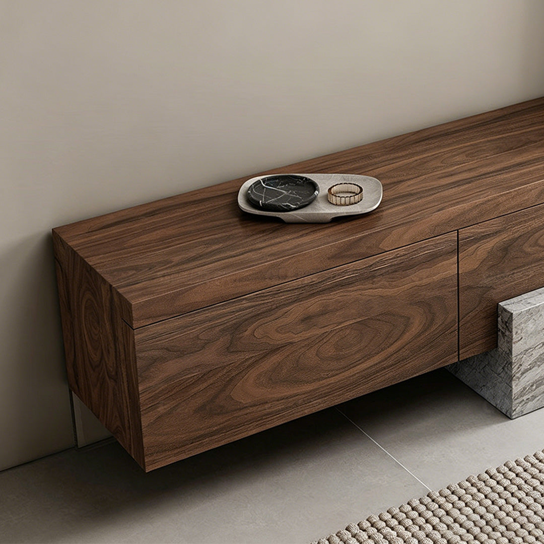 Harvey Walnut Wall-mounted TV Unit