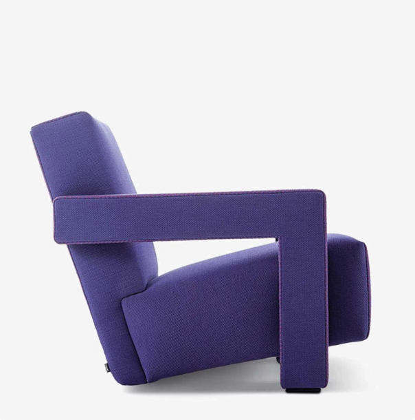 Cassina Utrecht Armchair Designer Sofa Chair Minimalist Small Apartment Italian Single Chair 7-Character Chair