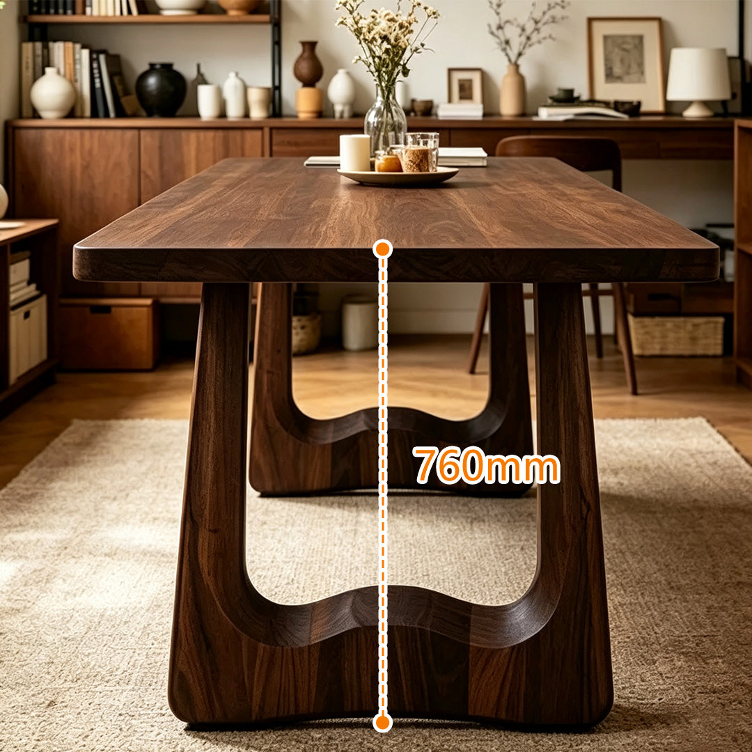 Jude Walnut Solid Wood Dining Table