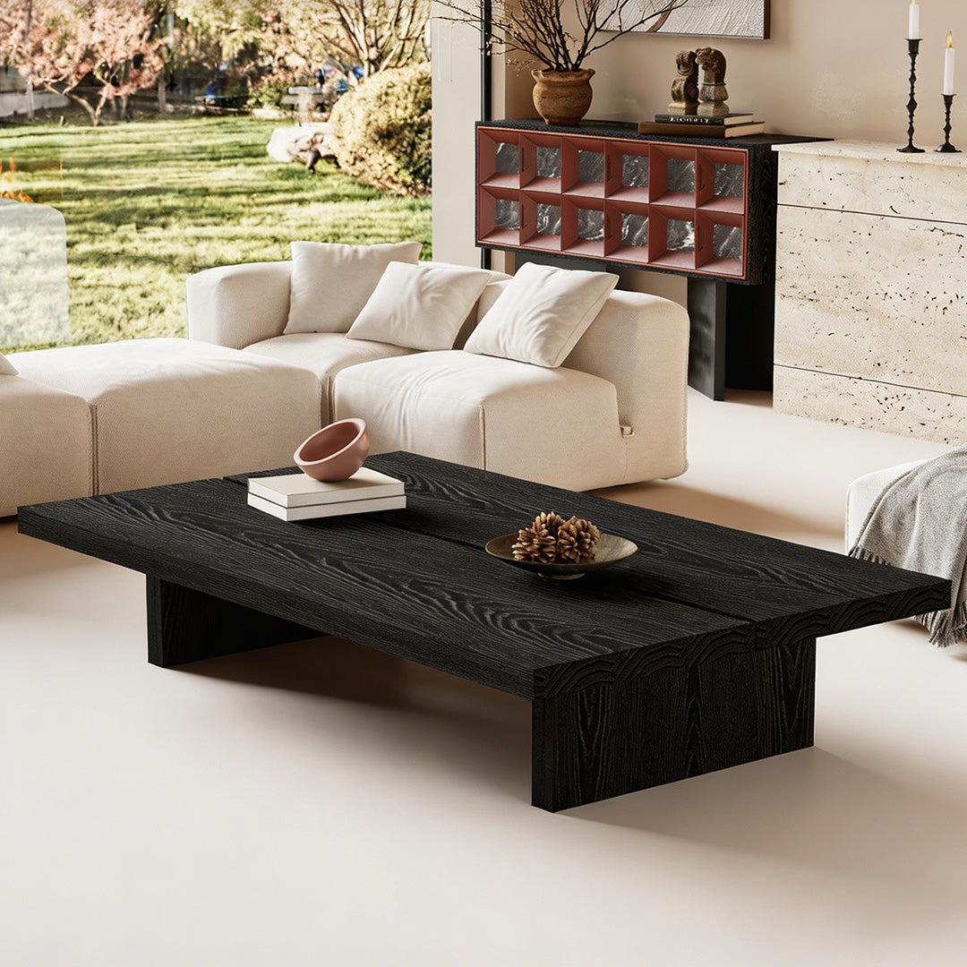 Christoper Charcoal Wood Coffee Table