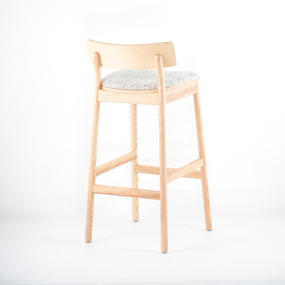 Cadeiras Altas De Bar Tabouret En Bois Bar Ash Wood Bar Stool Half-removed Seat Cushion