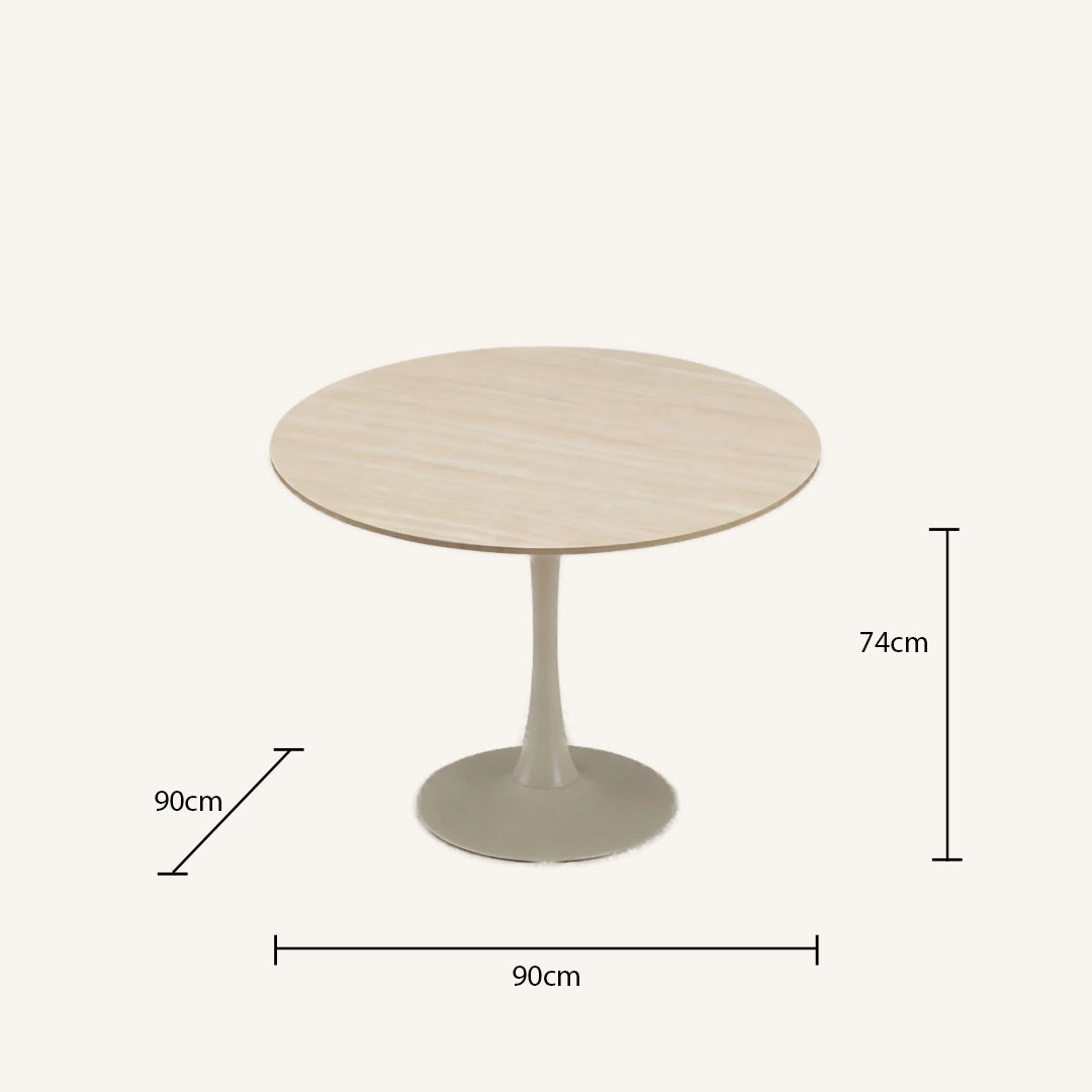 Caspian Ivory Tulip Dining Table