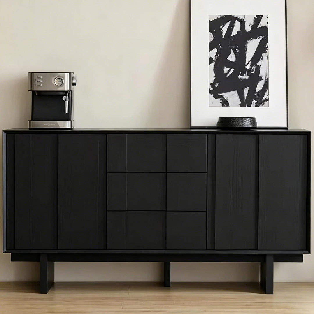 Quentin Black Oak Sideboard Cabinet