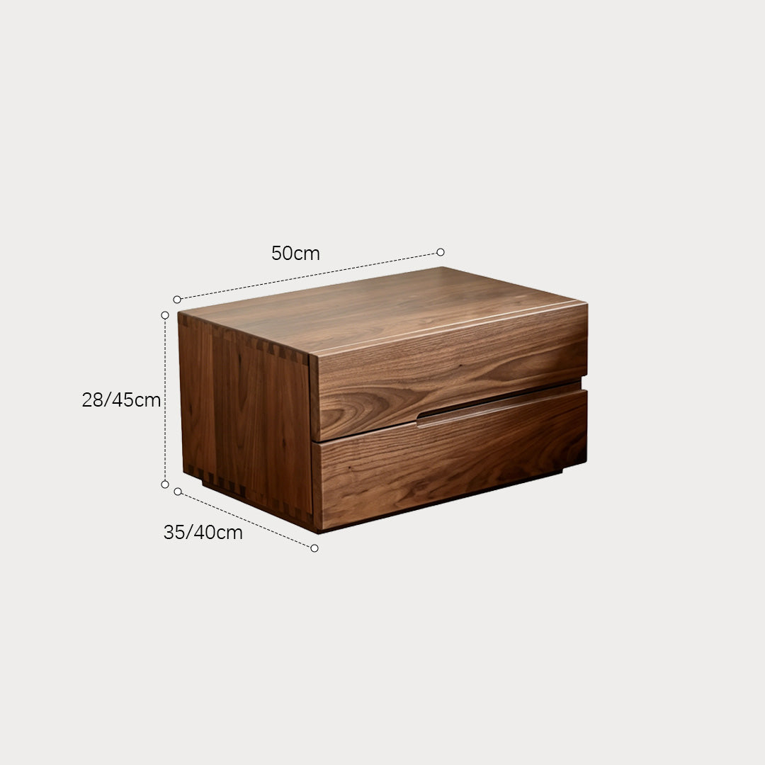 Cole Walnut Low-profile Bed Frame
