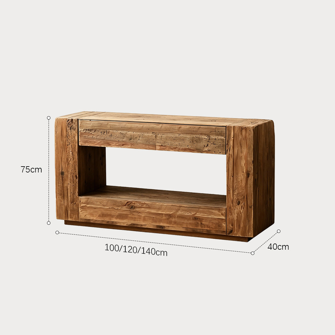 Patrick Rustic Wood Console Table