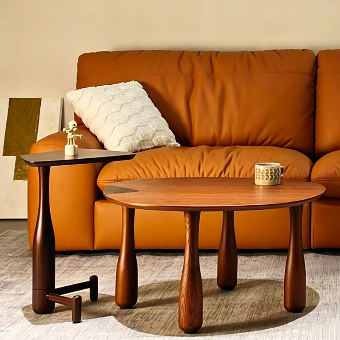 Laird Walnut Round Coffee Table