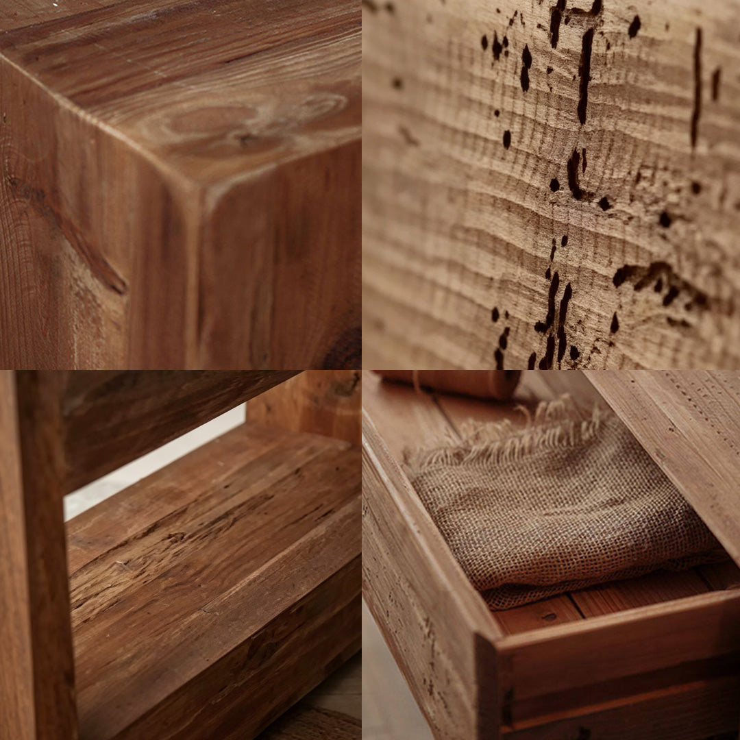 Patrick Rustic Wood Console Table