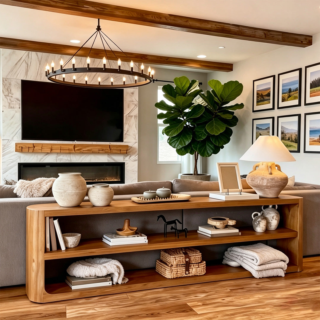 Killian Brown Pine Console Table