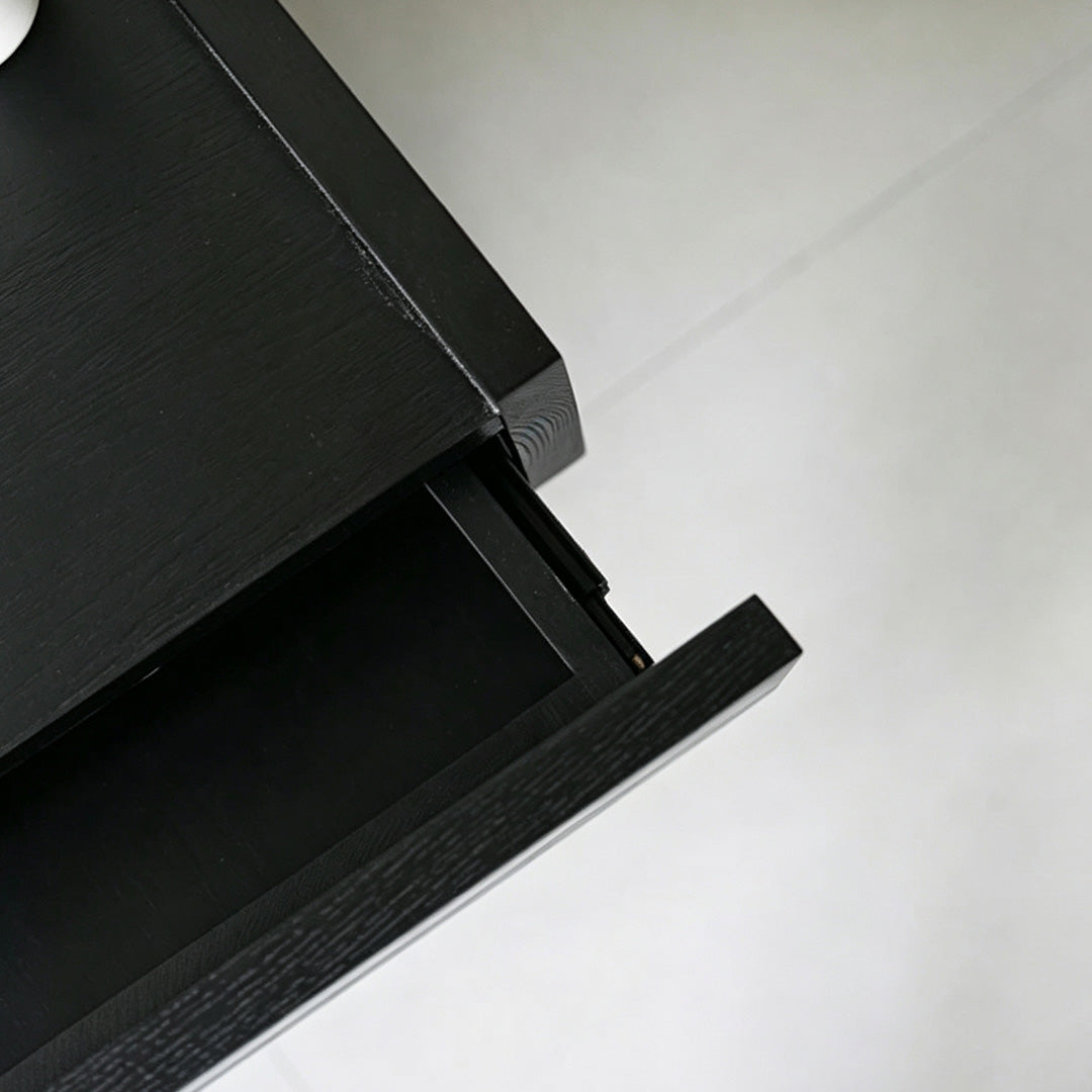 Elliot Black Oak Accent Side Table