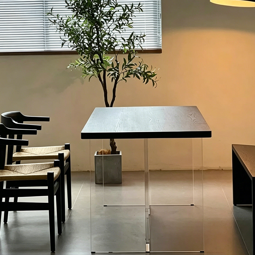 Boris Black Grain Dining Table