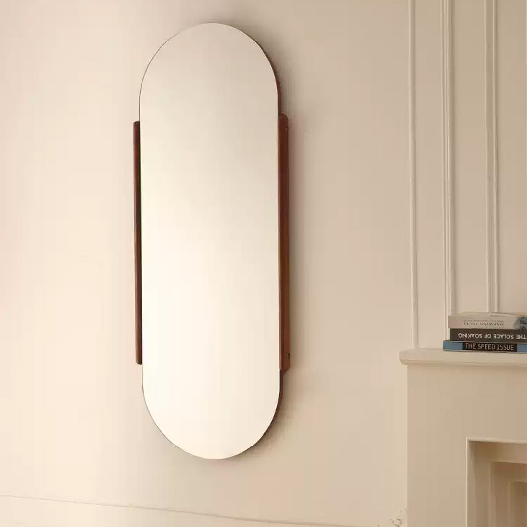 Maribel Walnut Frame Freestanding Mirror