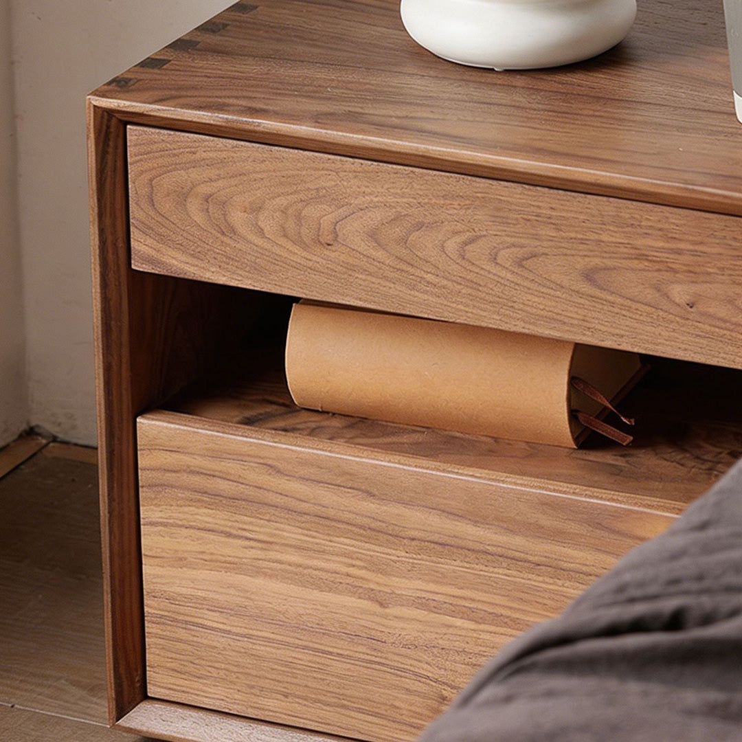 Cortland Walnut Bedside Table