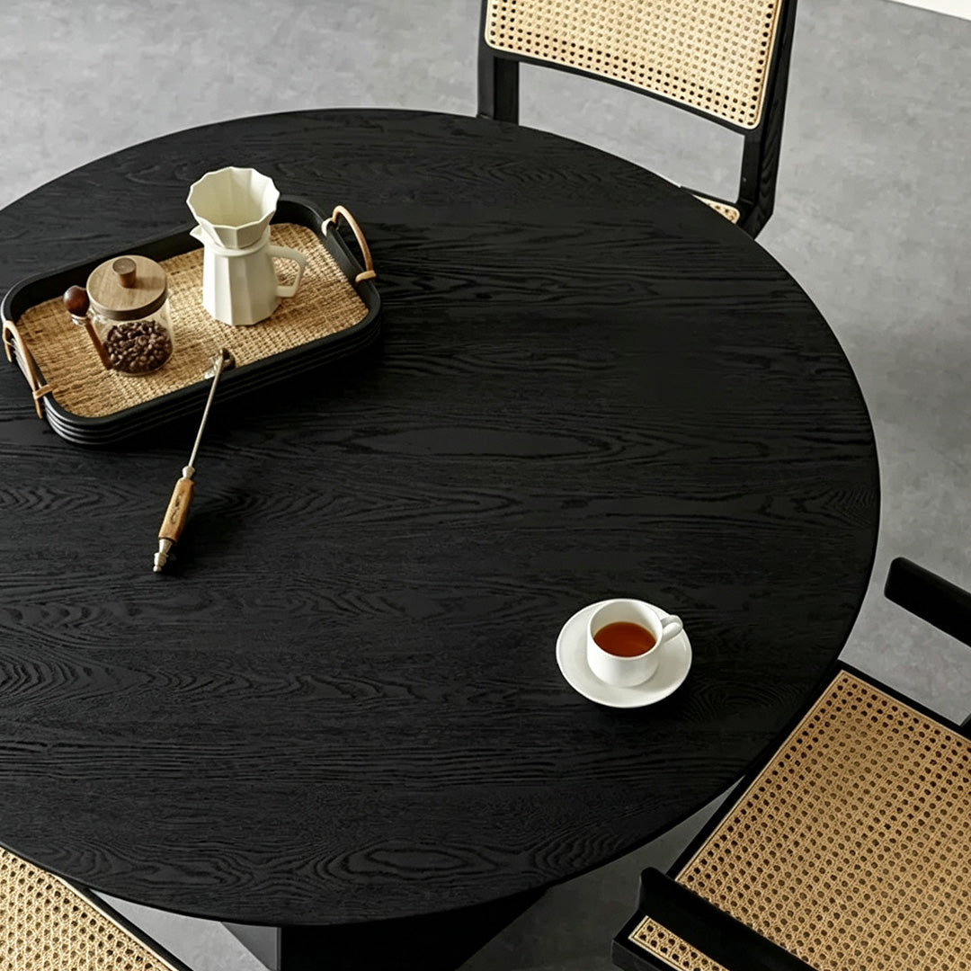 Ewan Black Wood Dining Table