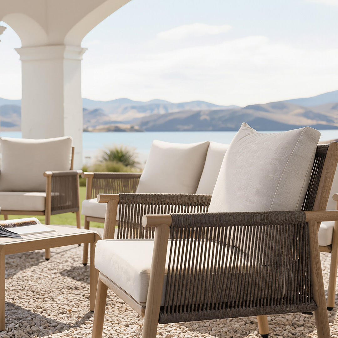 Leo Natural Rope Outdoor Sofa Set