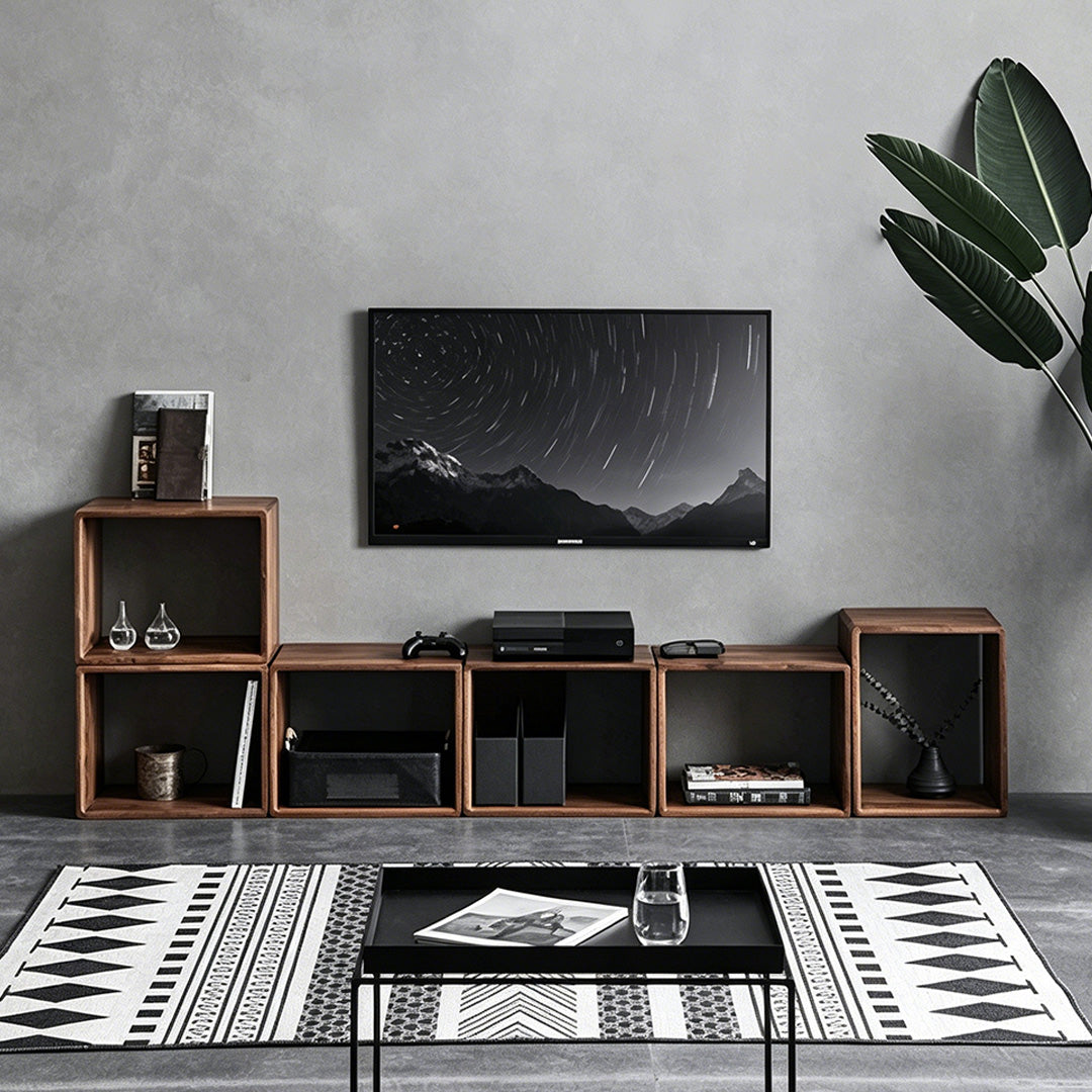 Baxter Walnut Modular Storage Cubes