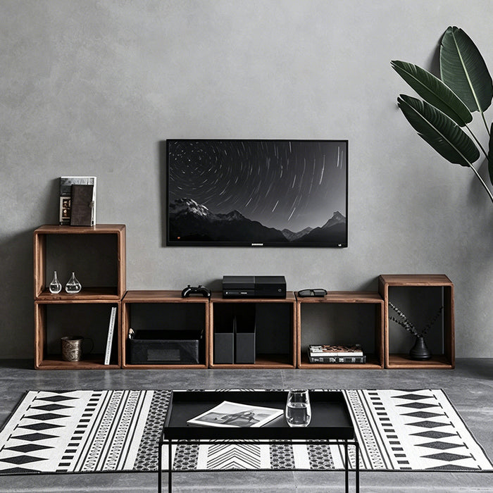 Baxter Walnut Modular Storage Cubes