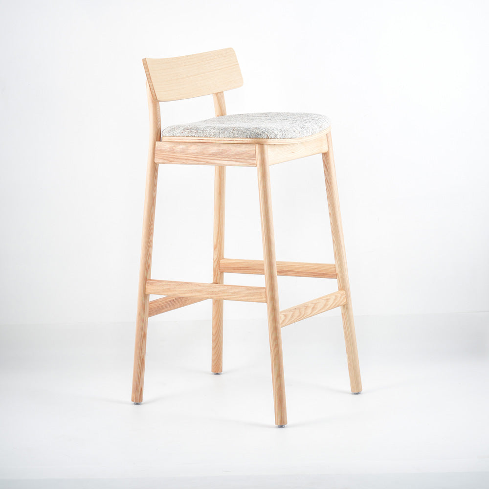 Cadeiras Altas De Bar Tabouret En Bois Bar Ash Wood Bar Stool Half-removed Seat Cushion